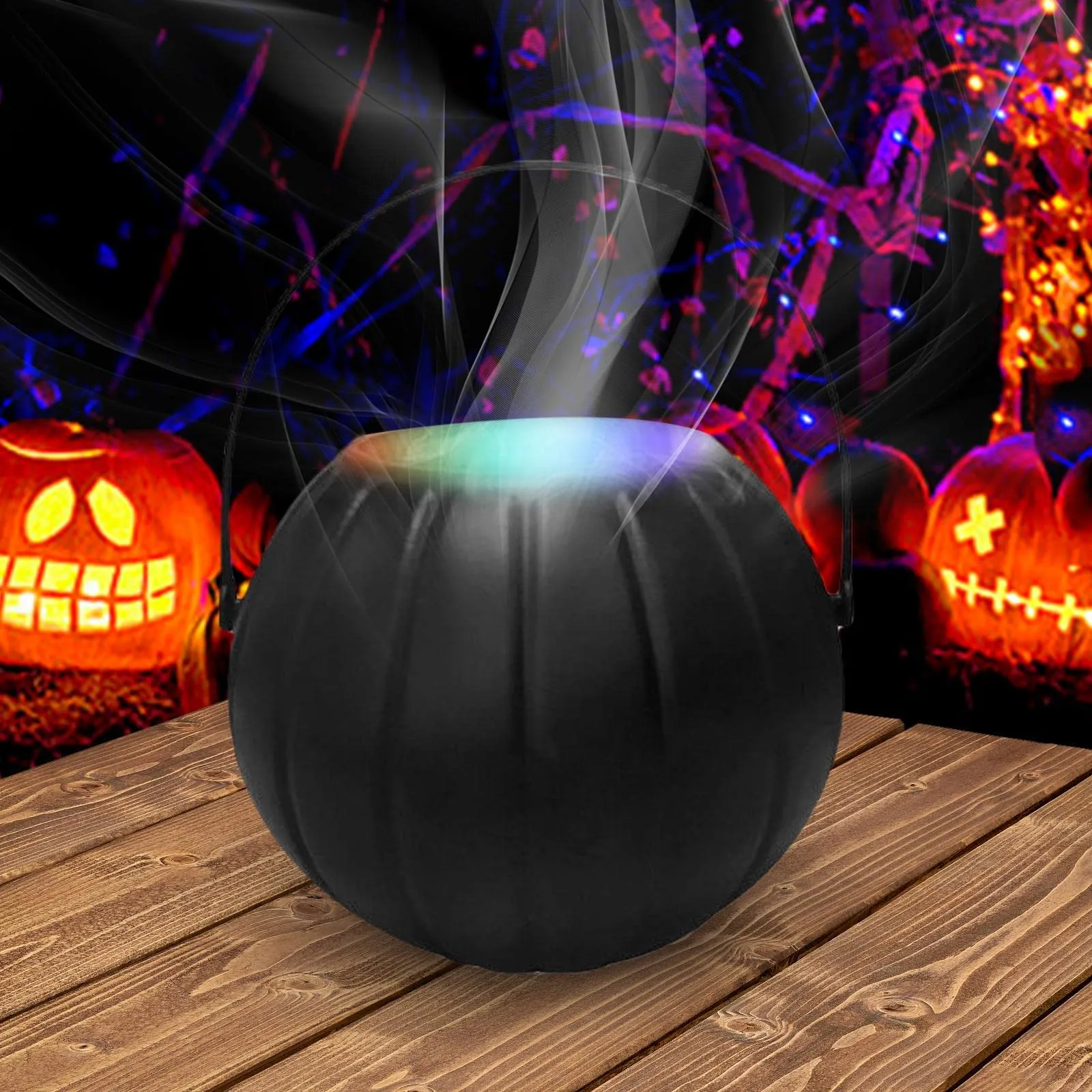 ATORSE® Witch Pot Fog Machine Color Changing for Birdbath Rockery