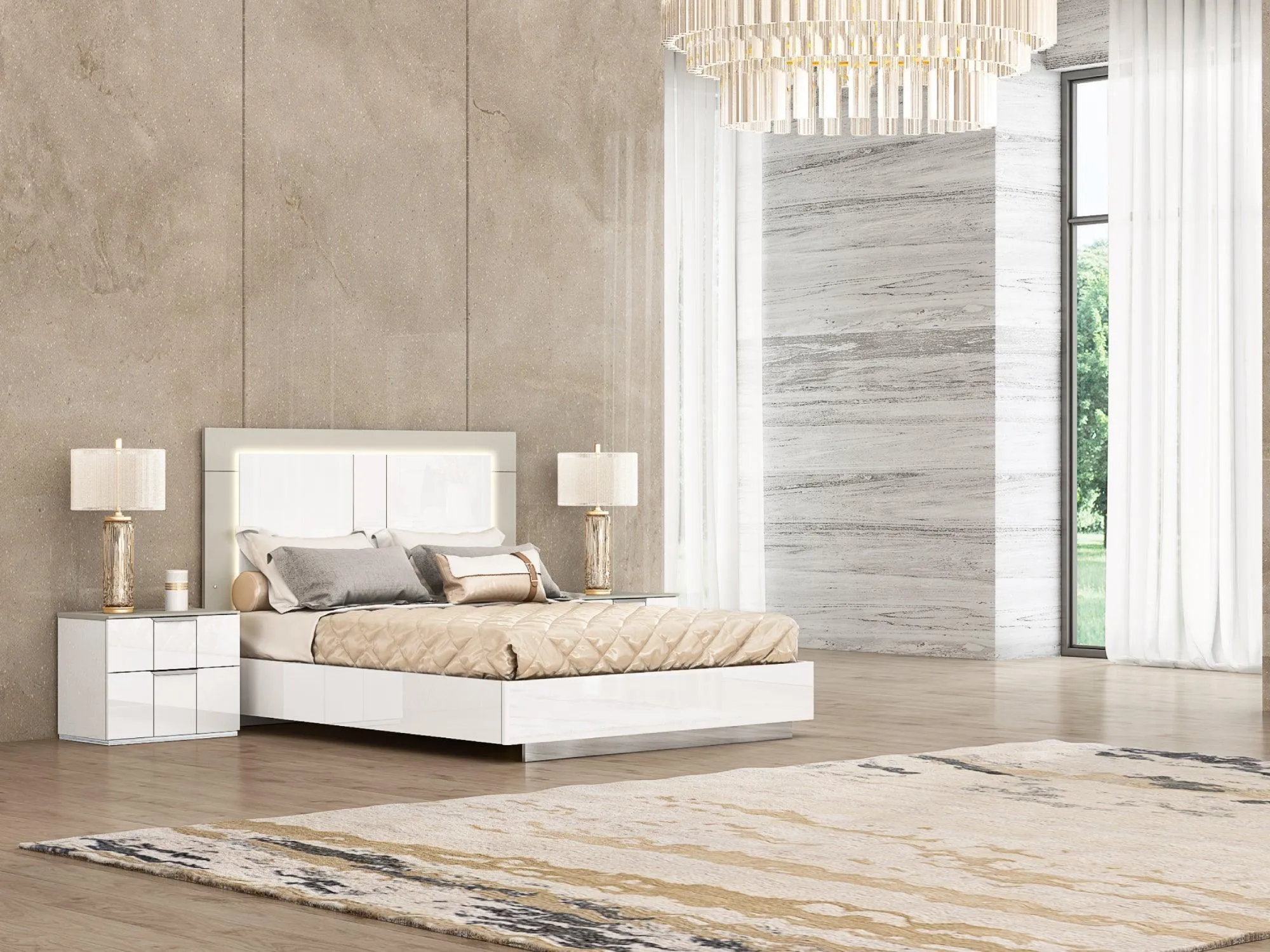 Daisy Bed Queen White