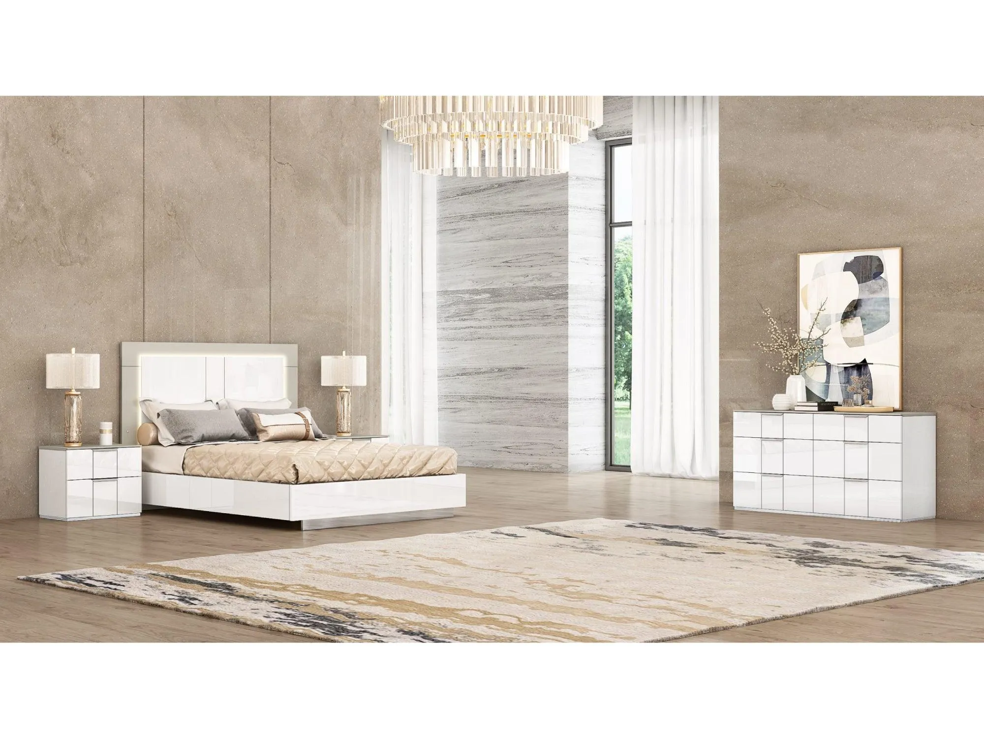 Daisy Bed Queen White