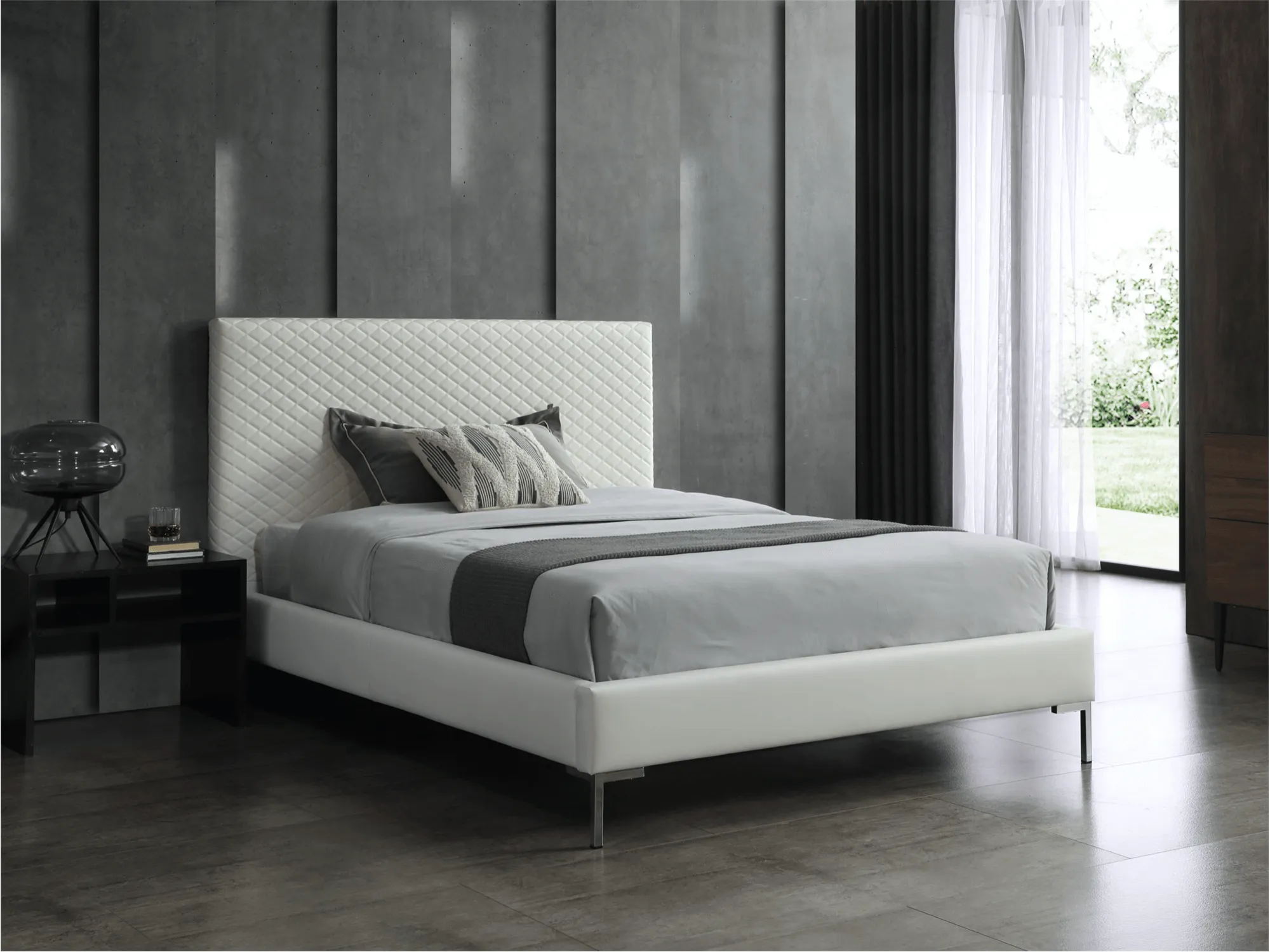 Eliza Faux Leather Upholstered Bed