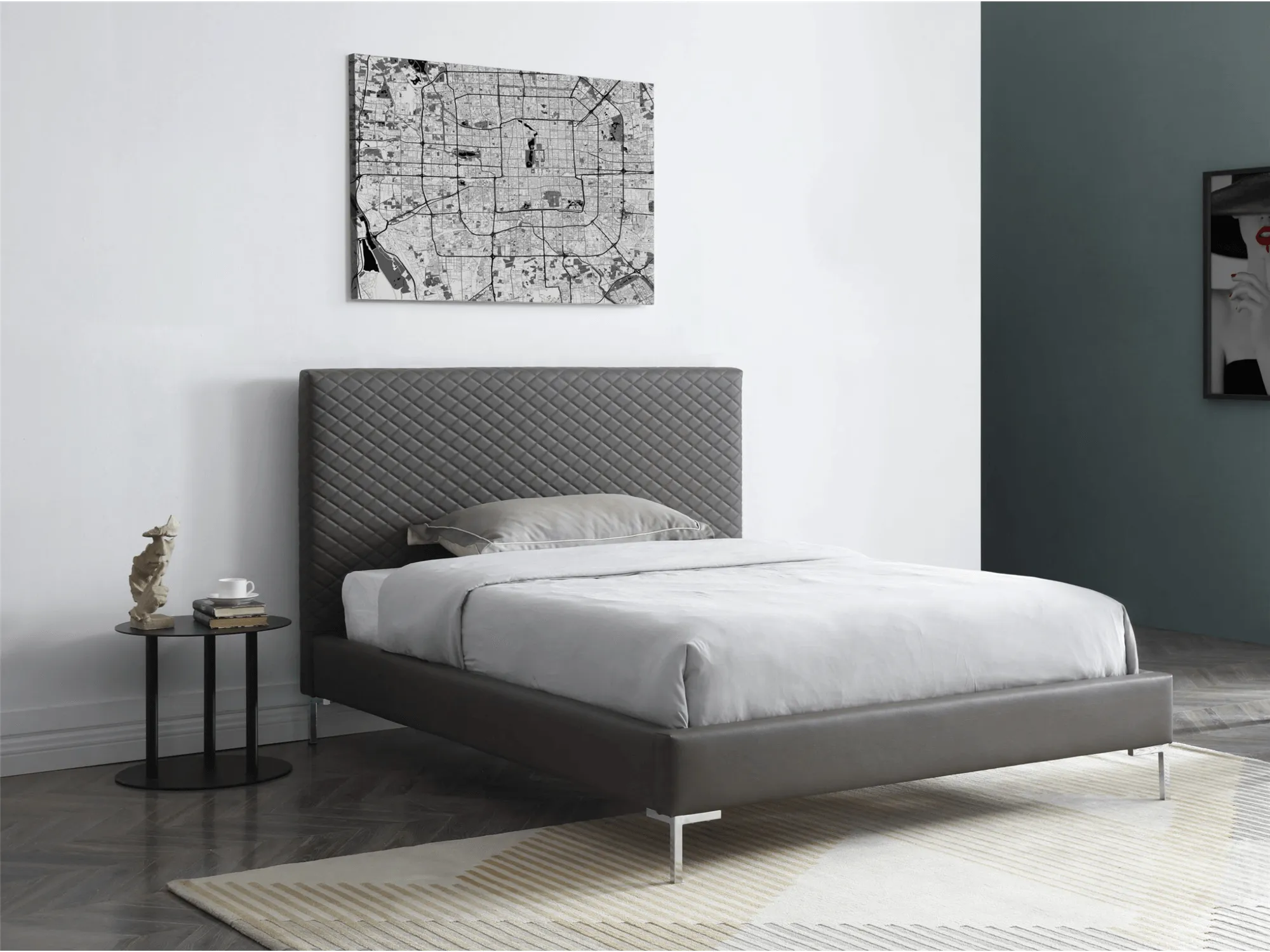 Eliza Faux Leather Upholstered Bed