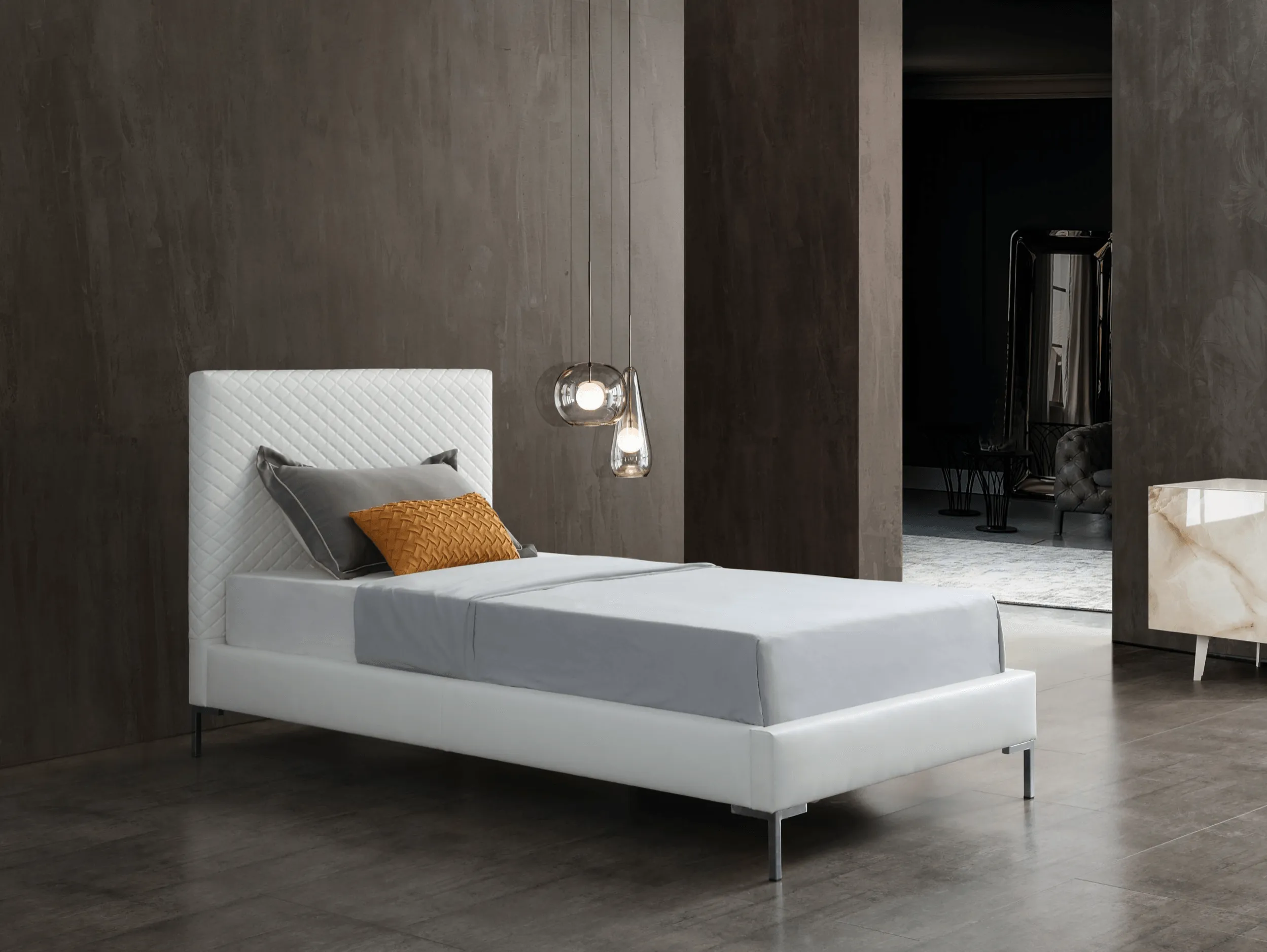 Eliza Faux Leather Upholstered Bed