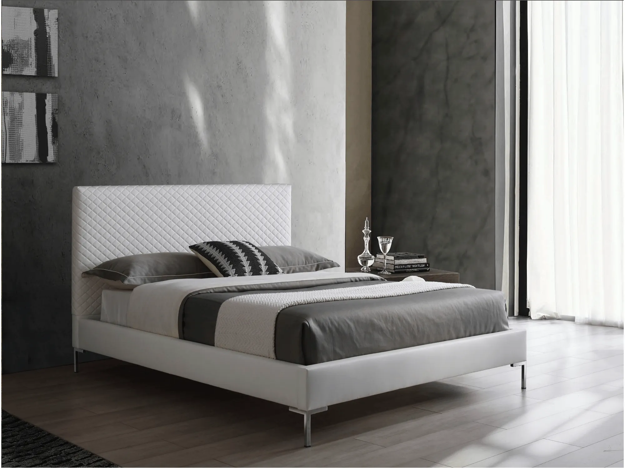 Eliza Faux Leather Upholstered Bed