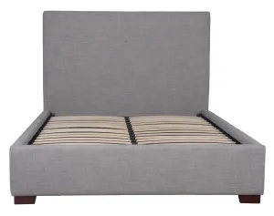 Finlay Storage Queen Bed - Dovetail Grey Linen