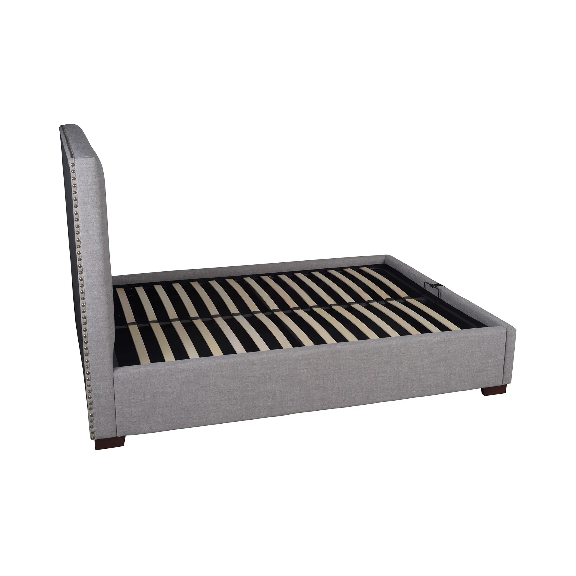 Finlay Storage Queen Bed - Dovetail Grey Linen