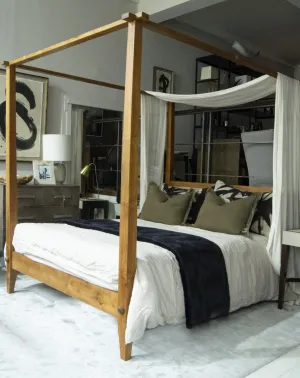 Havana Four Poster Bed with Woven Headboard