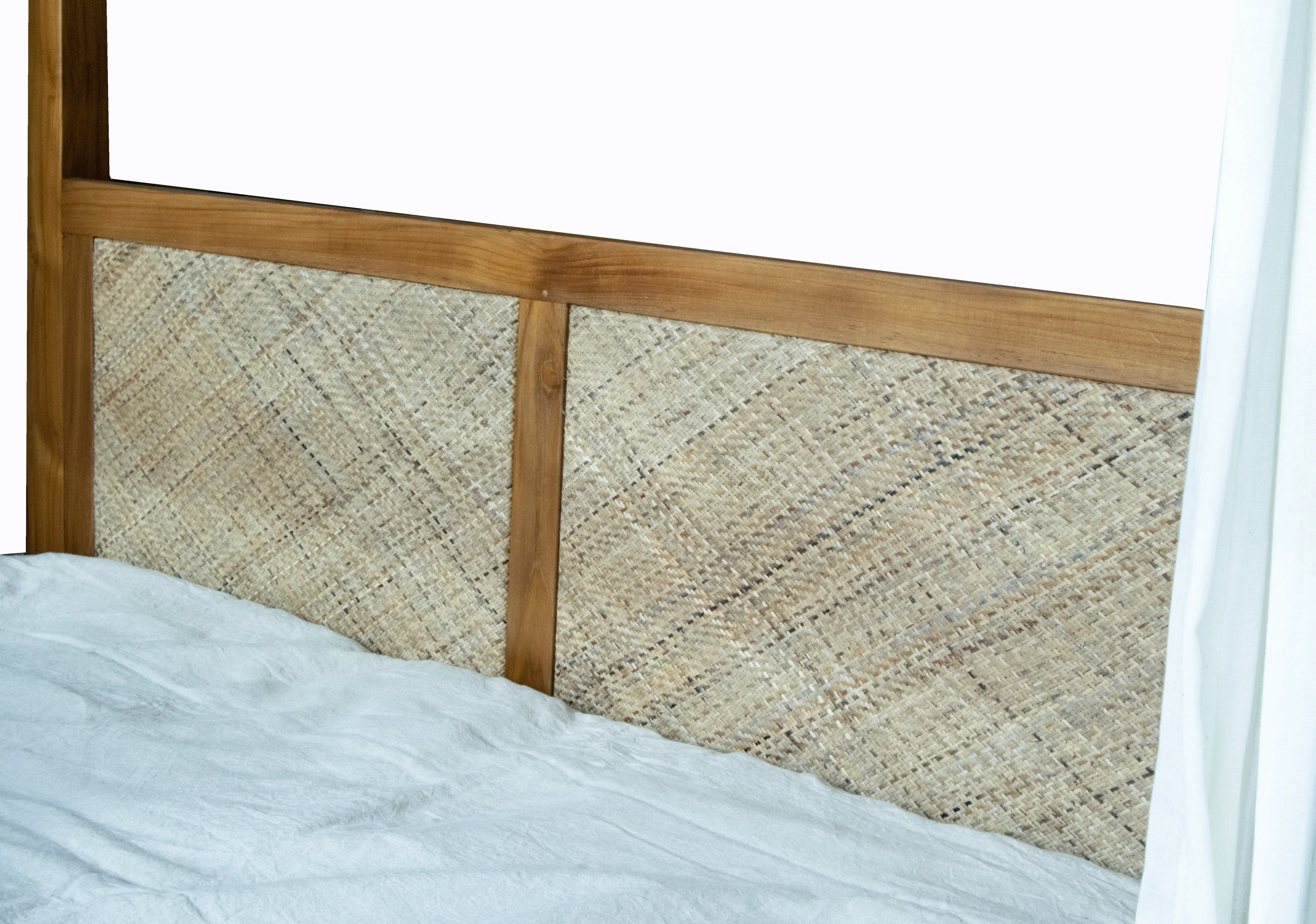 Havana Four Poster Bed with Woven Headboard