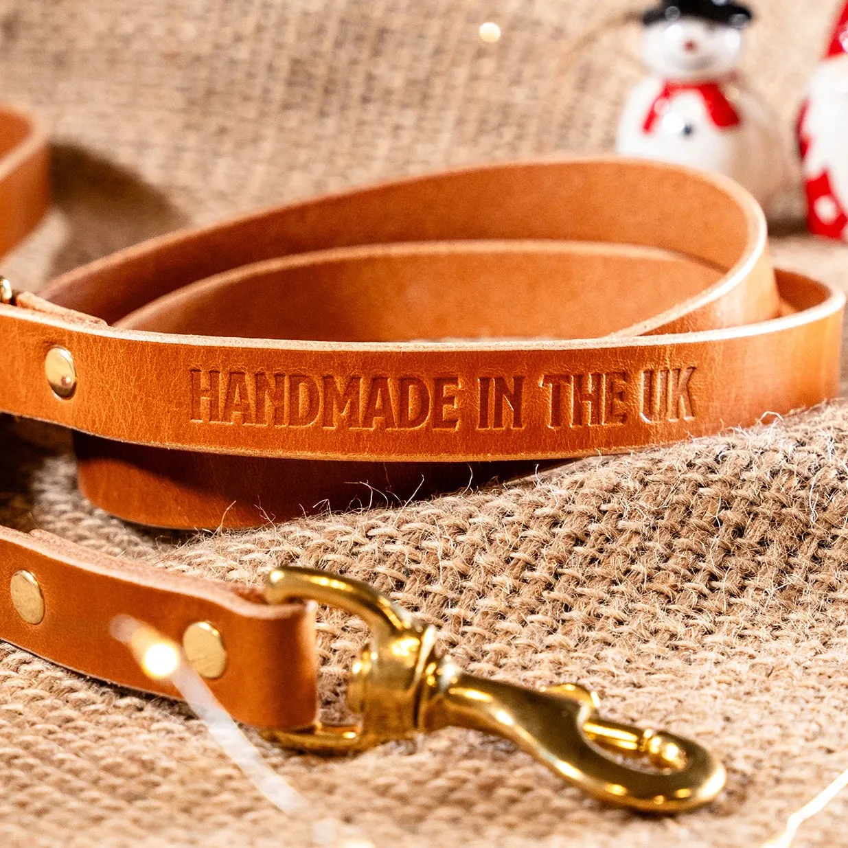 Leather Dog Lead - Havana Tan