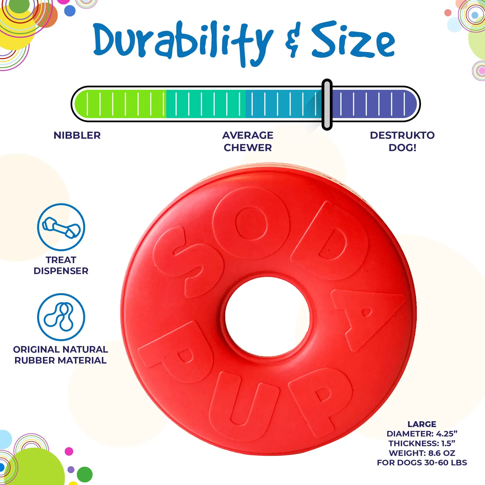 Life Ring eDispener Durable Rubber Chew Toy & Treat Dispenser