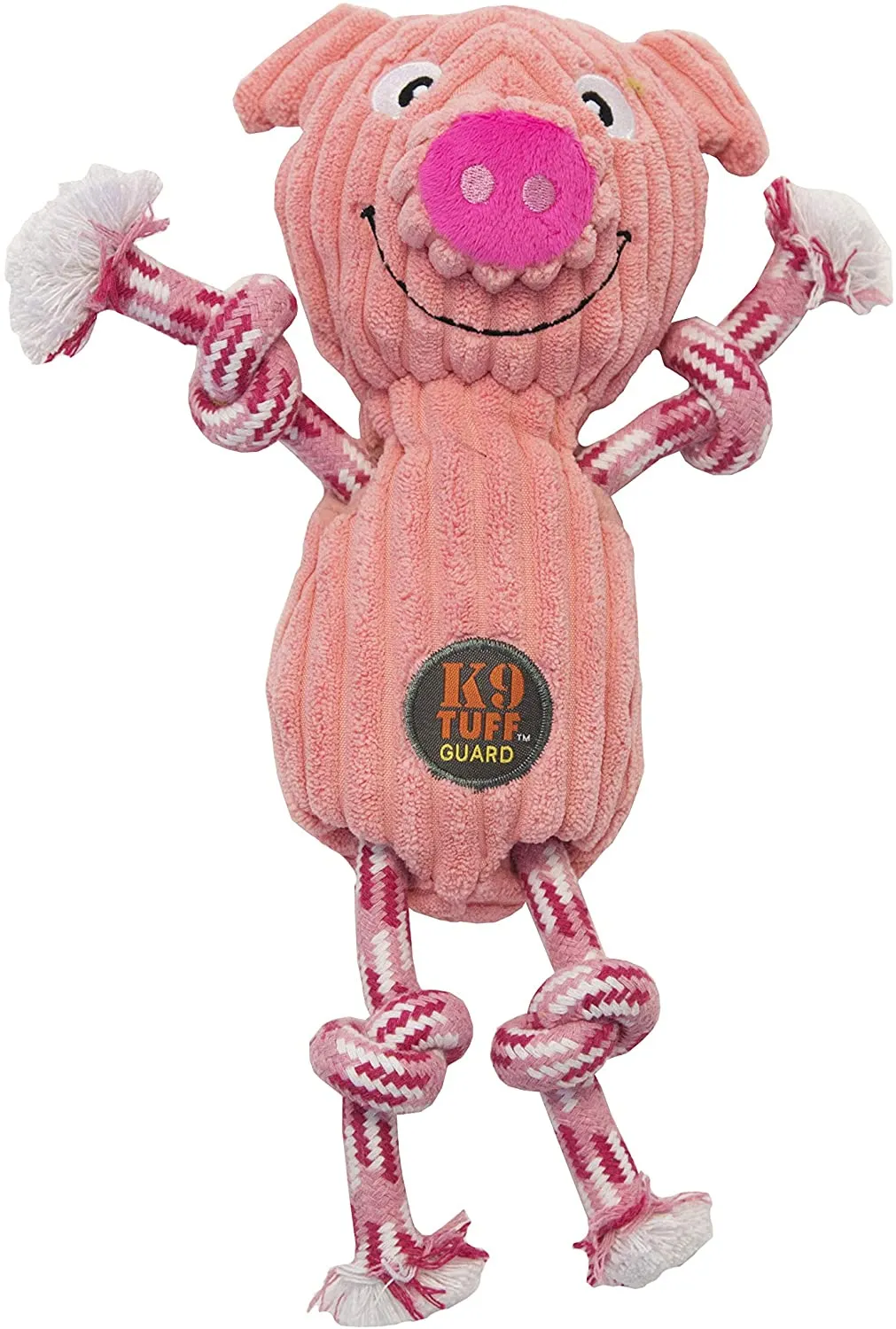 Pet Squeakin’ Squiggles Monkey Dog Toy - Tough and Durable Corduroy Plush Squeaky Toy for Dogs
